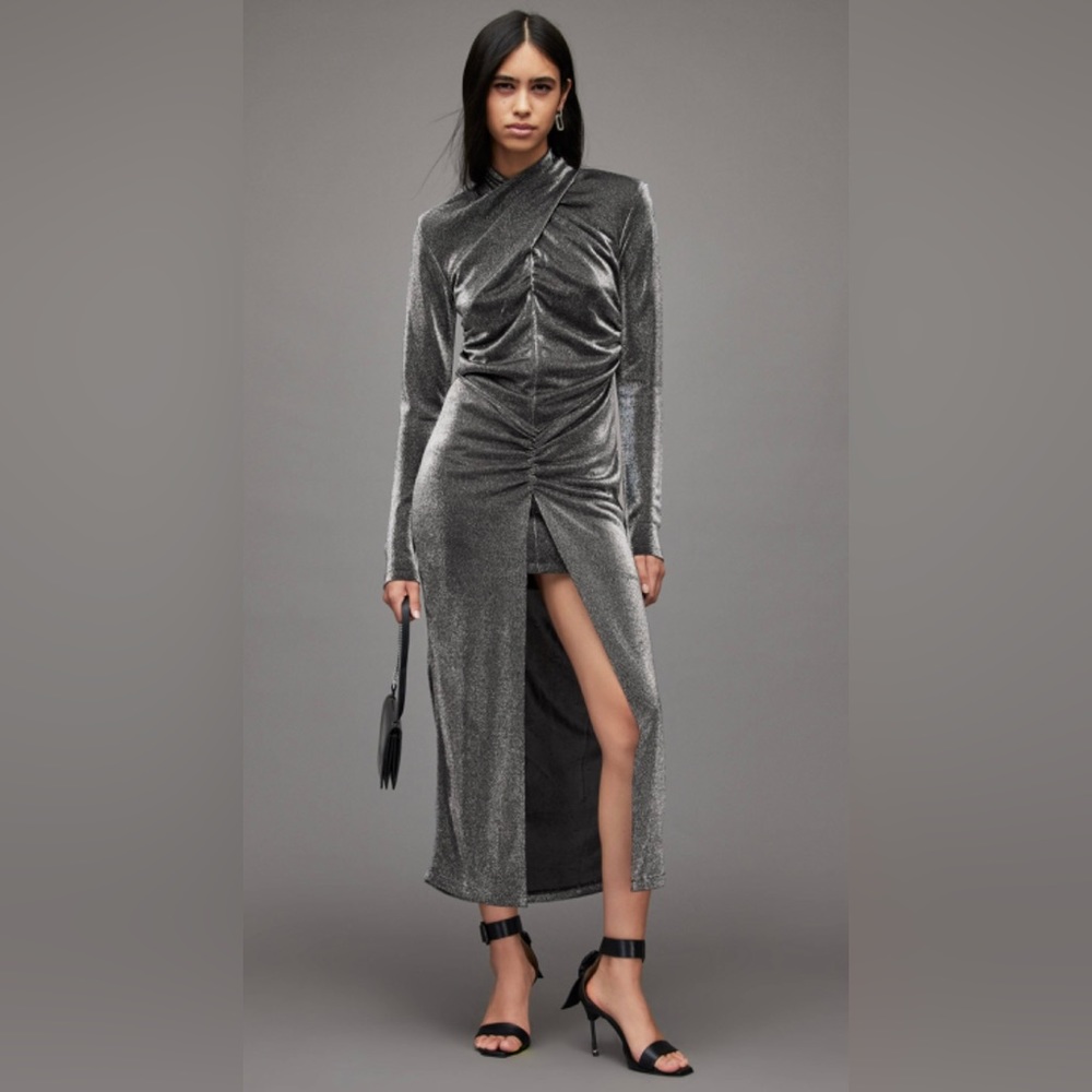 NEW WITH TAGS All Saints maxi evening dress with a slit